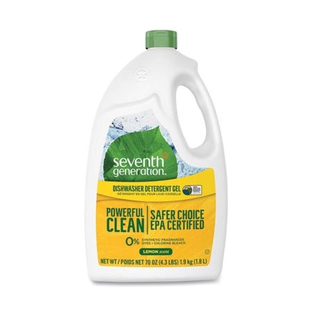 Seventh Generation SeventhGen, Natural Automatic Dishwasher Gel, Lemon, Jumbo 70 Oz Bottle, 6/ct 22831CT